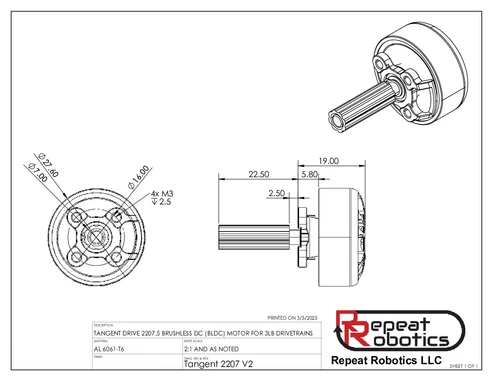 Tangent Drive 2207 - Beetleweight drive motor - Image 3